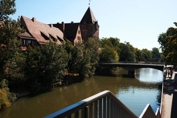 Nuremberg city. Old city buildings.  Summer vacation in Nuremberg