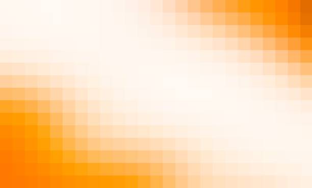 istock Orange white pixel grid palette square mosaic pattern abstract divided background with blank space 2153509461