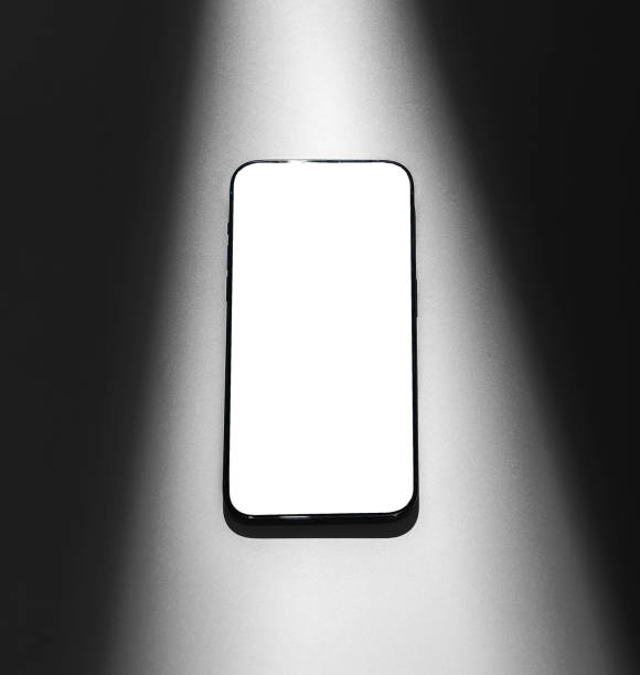 istock Mobile phone mock up, blank and clean design. Empty screen template, clear smartphone display 2153510662