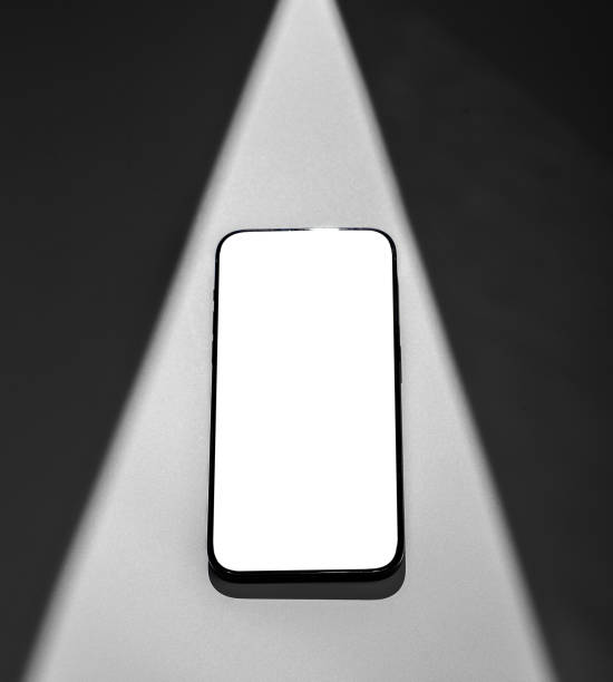 istock Mobile phone mock up, blank and clean design. Empty screen template, clear smartphone display 2153510671