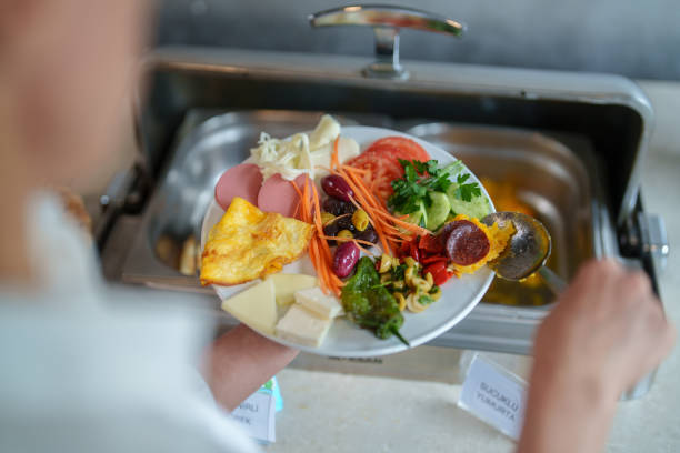 istock Self service breakfast at the hotel. 2153516312