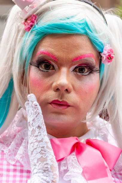 Santiago de Chile, Chile - July 1, 2017: Drag Queen portrait on Santiago Gay Pride.
