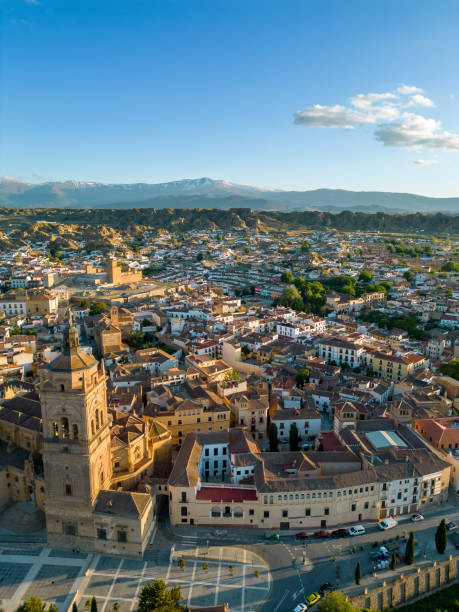 istock Vertical drone perspective of medieval city Guadix. Situated in Granada province, 2153517896