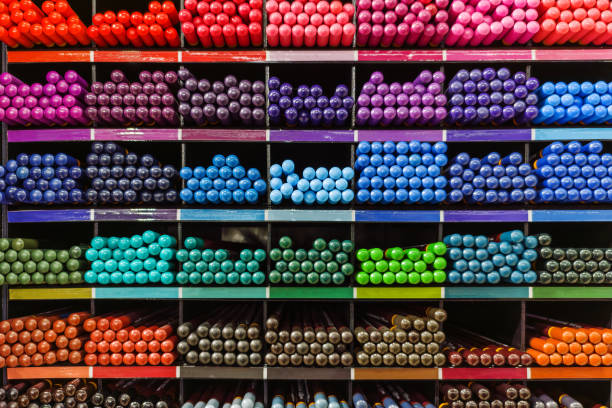 istock Lots of colored pencils on stand 2153518245
