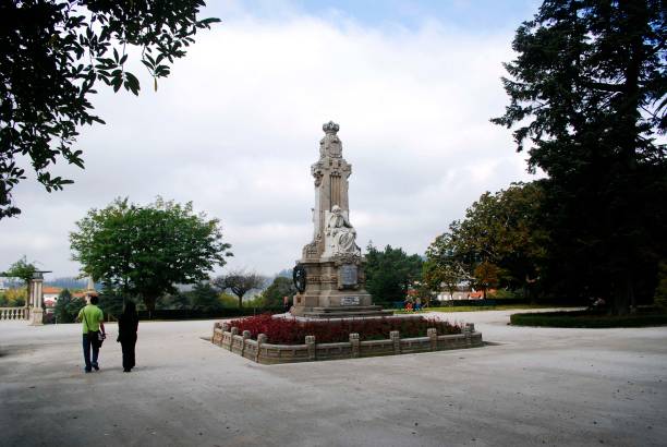 Spain,Galicia,Santiago de Compostela. Statue of female writer Rosalia de Castro in the Alameda Park.