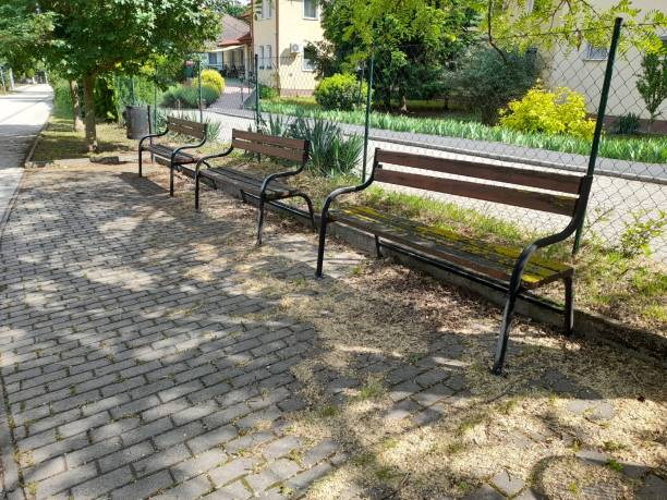 istock Benches on the street 2153535362
