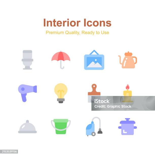 Visually Appealing Interior Vector Set Ready For Premium Use Stock ...