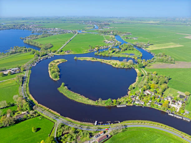 istock Aerial along the river Vecht in the Netherlands 2153545433