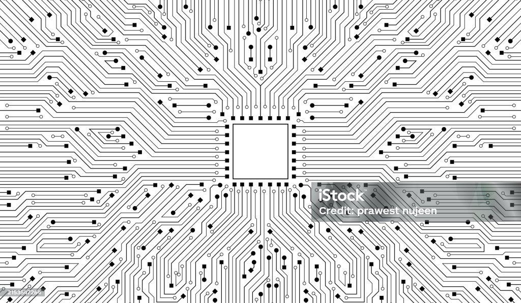 Cpu Chip On Motherboard Central Computer Processors Cpu Concept Quantum ...