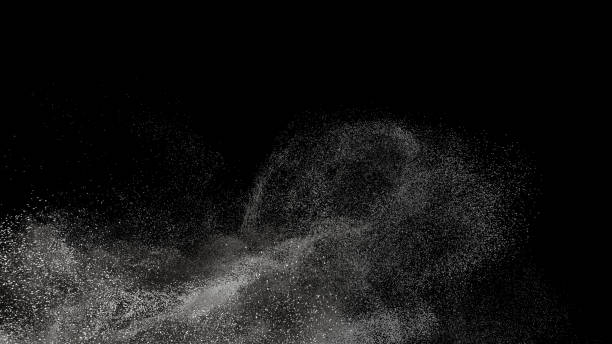 White wave of particles. Abstract overlay background. Can be used as a texture or background for design projects, scenes, etc.