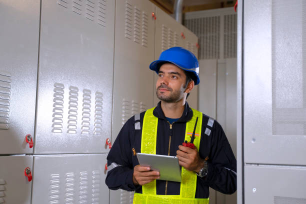 istock Engineer is working on the basement of high rise building. 2153557905
