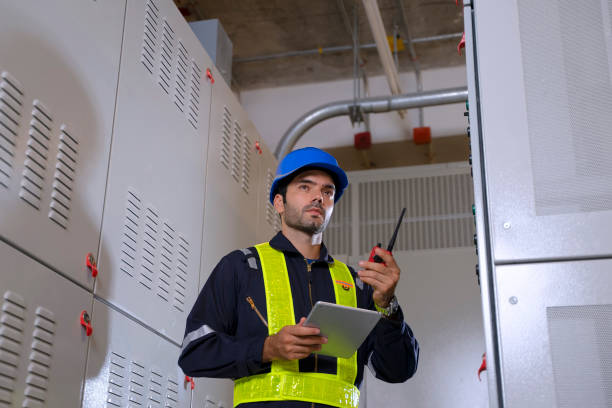 istock Engineer is working on the basement of high rise building. 2153557946