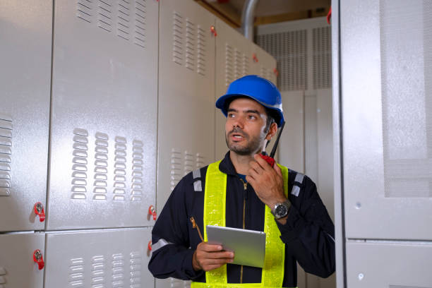 istock Engineer is working on the basement of high rise building. 2153557962