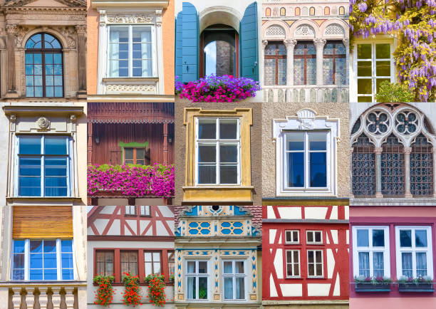 istock Collage of windows at Europe 2153564407