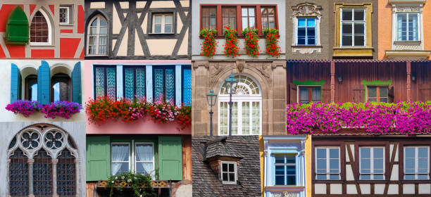 istock Collage of windows at Europe 2153564445