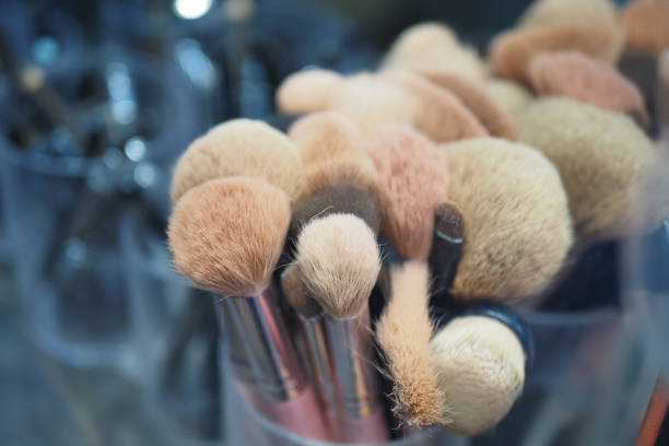 istock Makeup brush set at beauty store, 2153567538