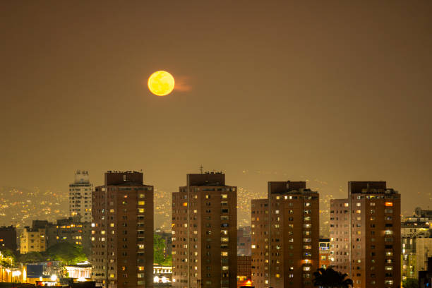 istock Supermoon over Caracas city at night 2153570151
