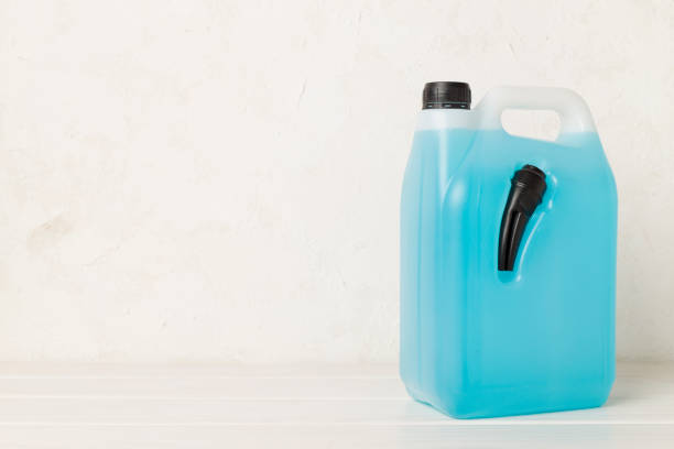 istock Car antifreeze on wooden table 2153570510