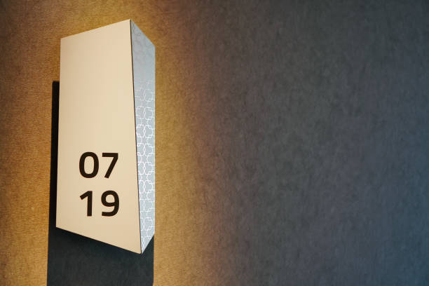 Room number 0721, creatively affixed to the interior wall of a room, adding a touch of visual appeal