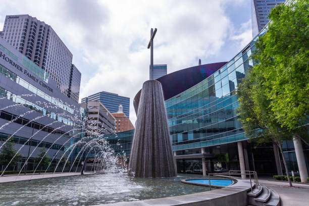Dallas, Texas, USA - May 13th, 2024: First Baptist Church in downtown