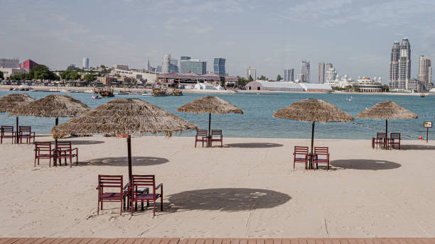 istock Katara family beach in Doha 2153583869