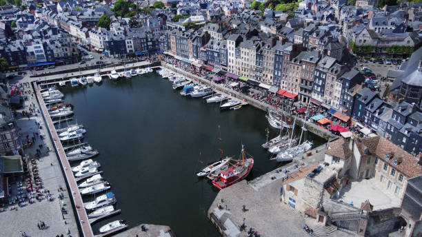 istock Drone point of view on Honfleur bay 2153589749