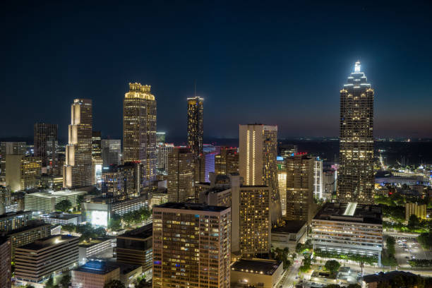 istock Downtown Atlanta Skyline at Night 2153590949