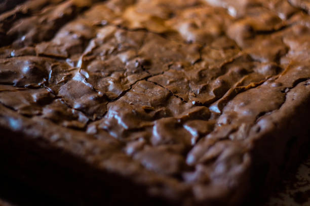istock A Big piece of dark chocolate brownie. 2153593907