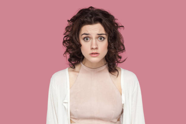 istock Surprised shocked sad attractive woman looking at camera with upset eyes. 2153597689