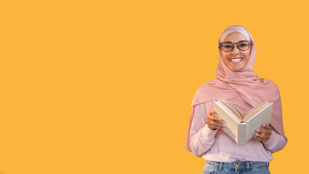 istock Teacher portrait reading class cheerful woman book 2153597782