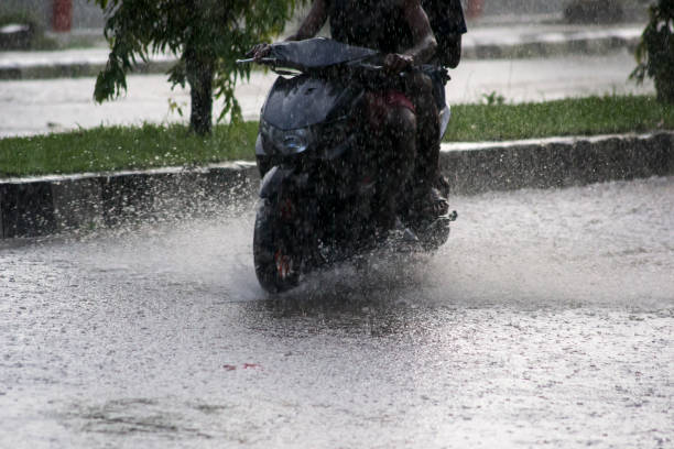 istock Flood on the asphalt road 2153608378