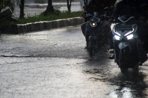 istock Flood on the asphalt road 2153608431