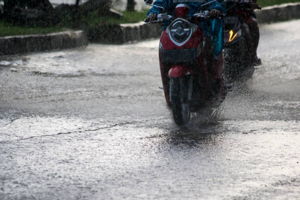 istock Flood on the asphalt road 2153608449