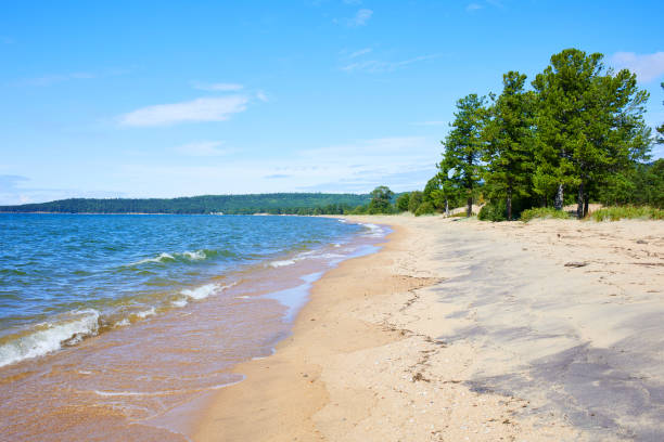 The sea caves of Devils Island in the Wisconsin Apostle Islands of Lake Superior