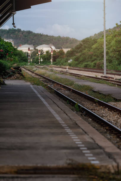 istock Beautiful railroad or railway station background. 2153623250