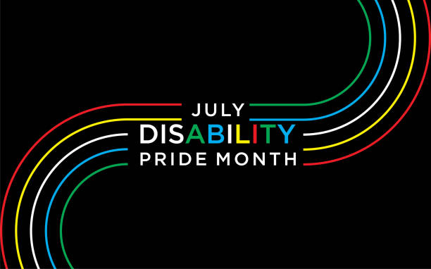 Disability Pride Month is observed in July Disability Pride Month is observed in July to celebrate the contributions of people with disabilities and to promote awareness, acceptance, and inclusivity. month stock illustrations