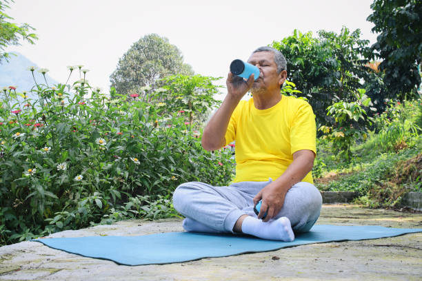 istock Senior Workout and Yoga Outdoor 2153624488