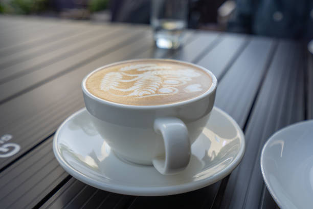 istock Cup of coffee in a cafe outdoor. 2153625078