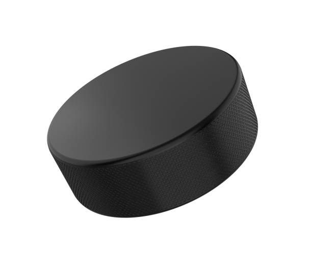 istock Ice hockey puck on white background 2153625364