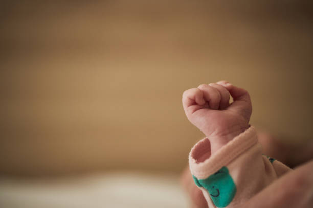 Close up of baby’s hand.