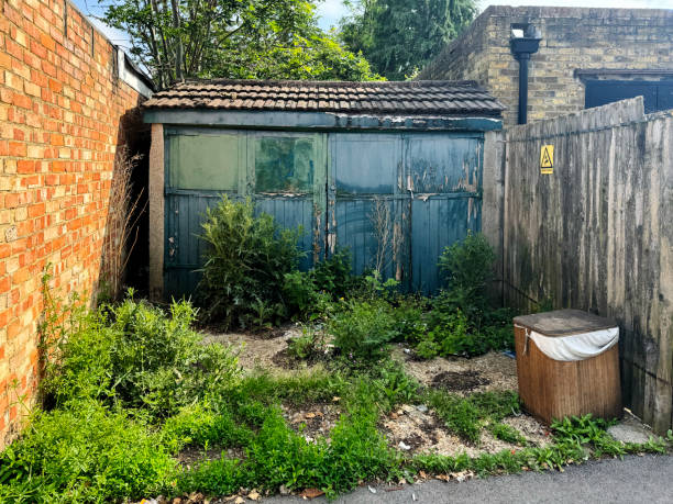 istock Unused overgrown garage 2153634859
