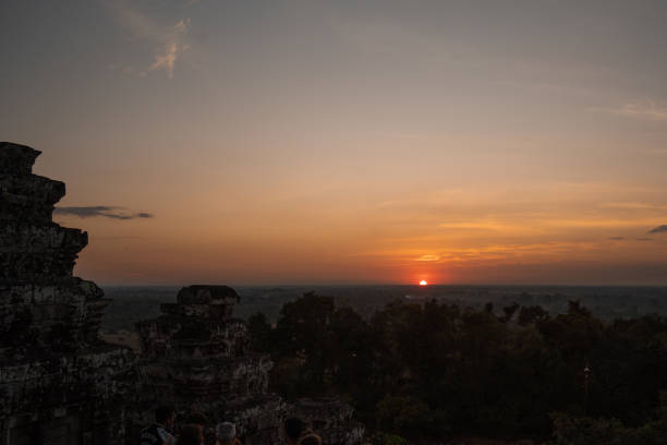 Sunset from Phnom Bakheng, Angkor ruins, Cambodia