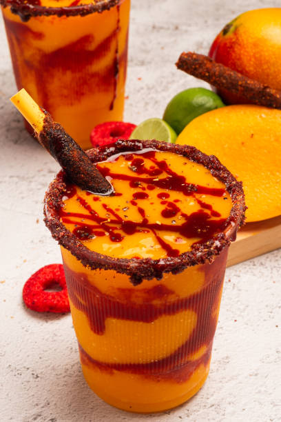 istock Mangonada, typical mexican mango smoothie with chamoy sauce and lime juice. 2153636141