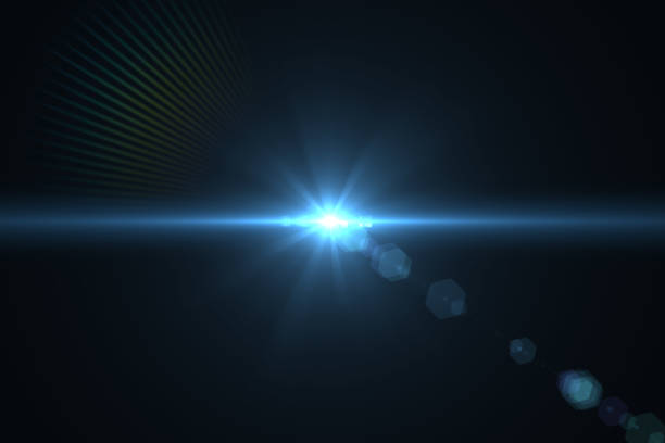 Natural, Sun flare on the black background