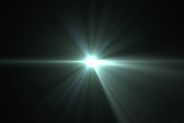istock Natural, Sun flare on the black background 2153636521