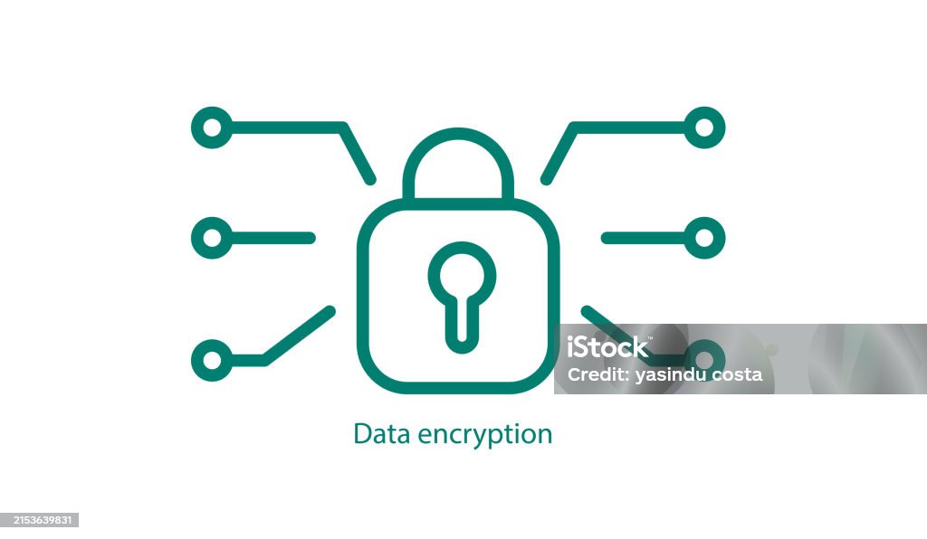 Data Encryption Icon For Secure Information Stock Illustration ...