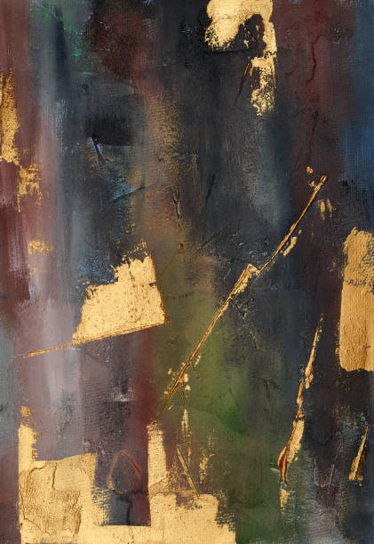 istock Abstract multicolor painting wtih grunge texture on canvas. Artwork mix brush stroke, splash color and oil, acrylic paint element. Modern contemporary art  for wallpaper background 2153642114