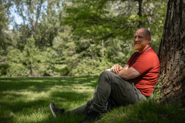 istock Redhead mature man enjoying the outdoors despite allergies 2153642206