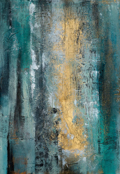 istock Abstract multicolor painting wtih grunge texture on canvas. Artwork mix brush stroke, splash color and oil, acrylic paint element. Modern contemporary art  for wallpaper background 2153642403