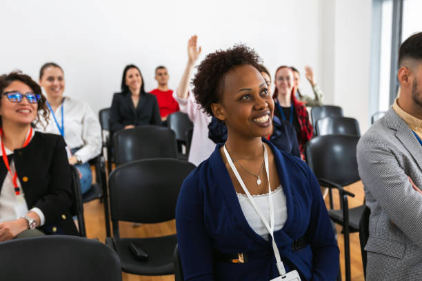 istock Multiracial group of entrepreneurs attending a seminar 2153642485